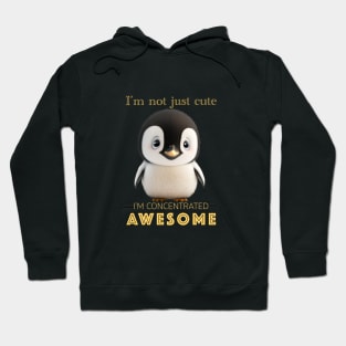 Penguin Concentrated Awesome Cute Adorable Funny Quote Hoodie